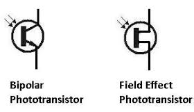 optoe electronics-نماد ترانزیستور نوری فت و ترانزیستور معمولی